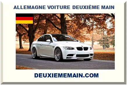 ALLEMAGNE VOITURE DEUXIÈME MAIN 2026-2027