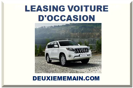 LEASING VOITURE DEUXIÈME MAIN D'OCCASION 2026-2027